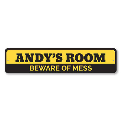 Panneau en aluminium «Beware Of Mess»
