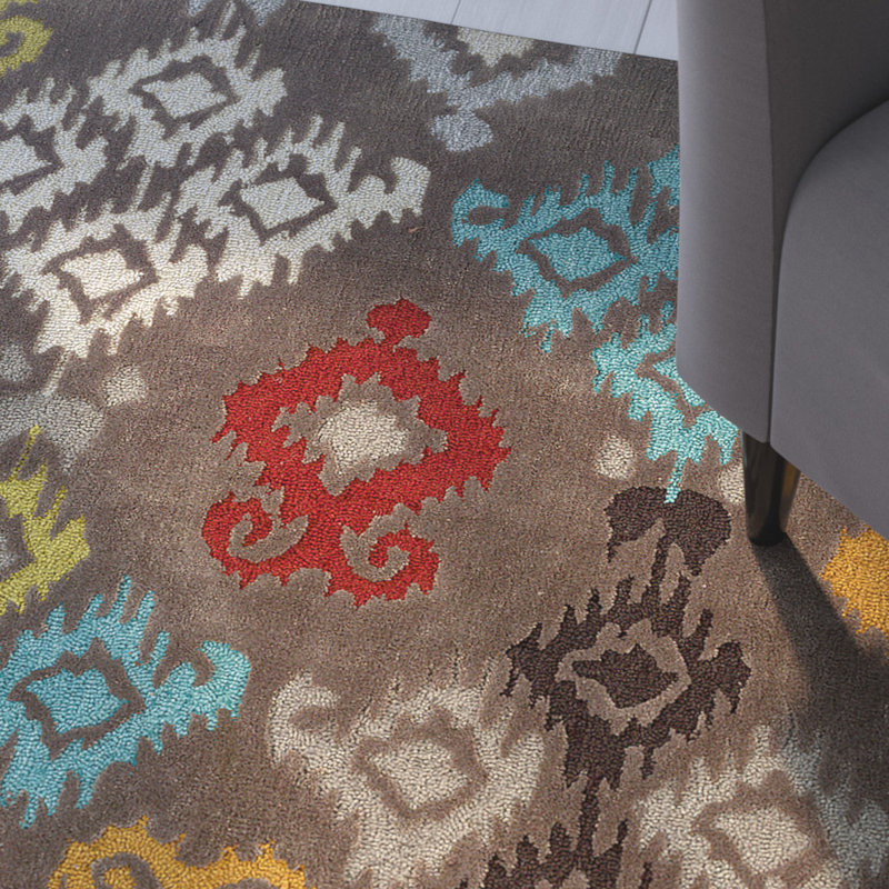 Mehcad Ikat Indoor Rug, Rectangle 5' x 7'