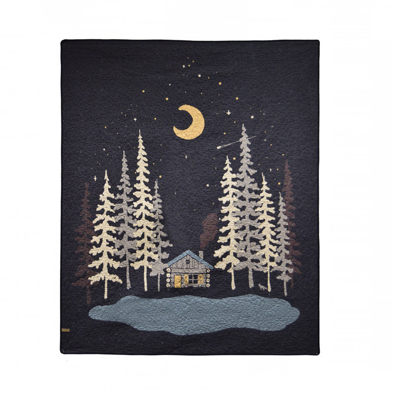 Donna Sharp Moonlit Cabin Twin Cotton Quilt, Twin Quilt