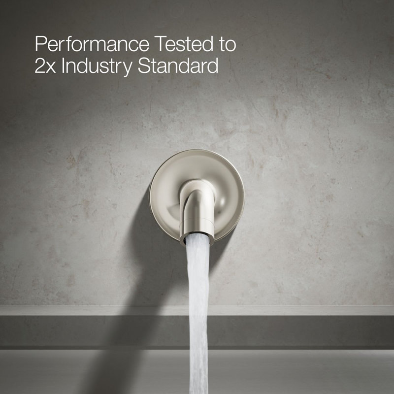 Purist® Wall-Mount Non-Diverter Bath Spout, 35-Degrees, Vibrant Polished Nickel