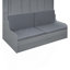 Grand lit escamotable mural avec coussin, gris