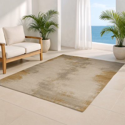 Tapis beige abstrait intérieur et extérieur