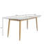Ensemble de salle à manger 7 pièces avec table de salle à manger rectangulaire en pierre frittée de 55 po et 6 chaises de salle à manger rembourrées-111106274