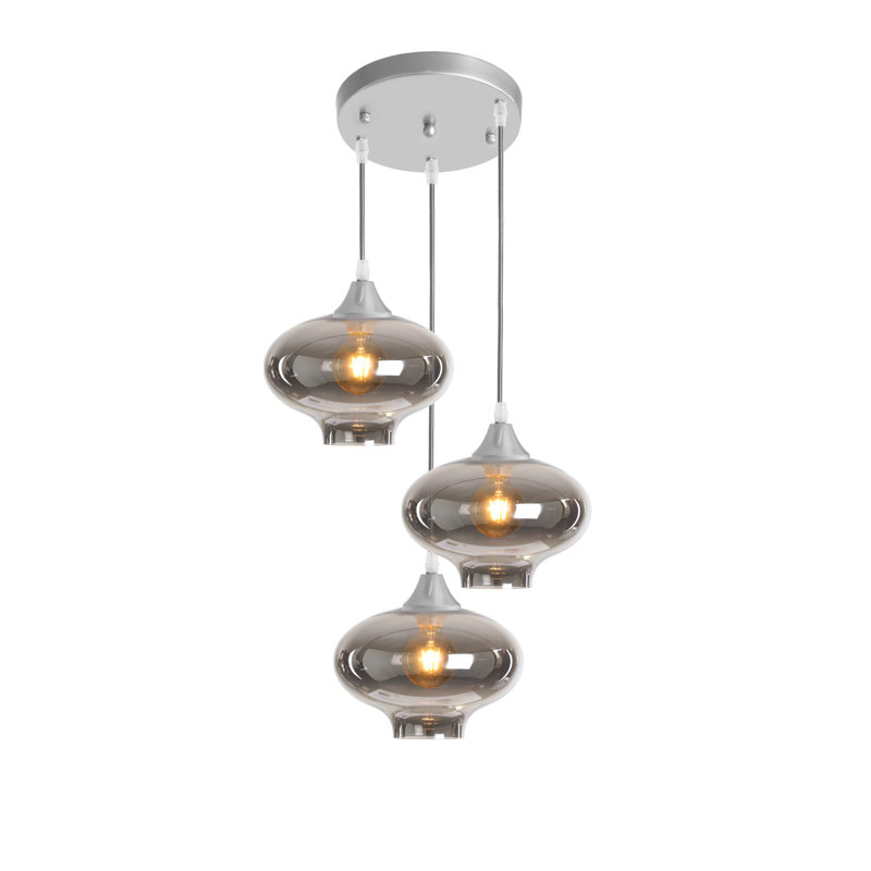 Beacon 3 - Light Cluster Pendant, Smoke, Silver