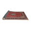 Rouge oriental/bleu marine/Tapis décoratif beige abiorn-178465875