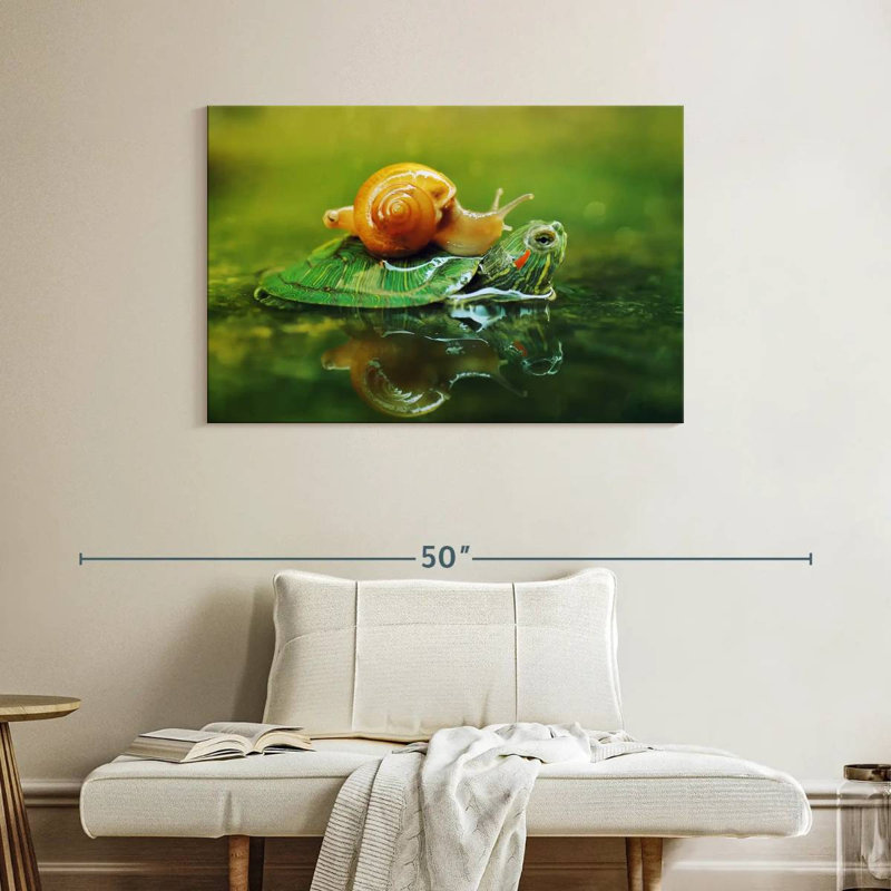 Brampt Snail On Turtle, 26" H x 39" W