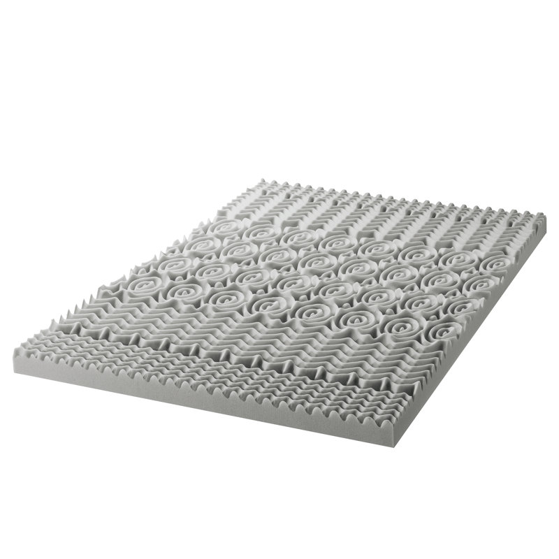 Surmatelas en mousse à mémoire de forme 5 zones 3 "avec infusion de charbon de bambou, Jumeau