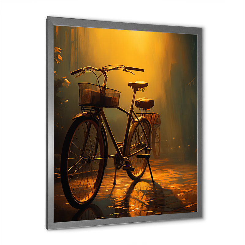 "Solada Bicycle Atmospher Rides An III", reproduction d'art sur toile, H 32 po x l 16 po x P 1 po, Cadre photo argenté