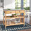 Chariot de cuisine avec plateau en acier inoxydable Drumtullagh