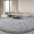 6x6 ft Light Gray Round Rug for Bedroom Room Fluffy Circle Rug Furry Carpet Shaggy Circular Fuzzy Washable Non-Slip Large Area Rug Soft Indoor for Living Room Cute Aesthetic Home Decor-1164655159-1164655155
