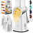 Zulay Kitchen Rotary Cheese Grater with 5 Stainless Steel Blades and Suction Base-106816942