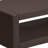 Table basse chocolat et faux rotin