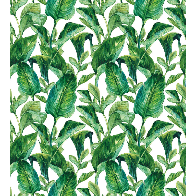 Coastal Polyester Floral Duvet Cover, Twin