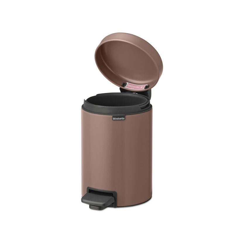 Poubelle à pédale NewIcon de Brabantia, 0,8 gallon (3 litres), Satin taupe