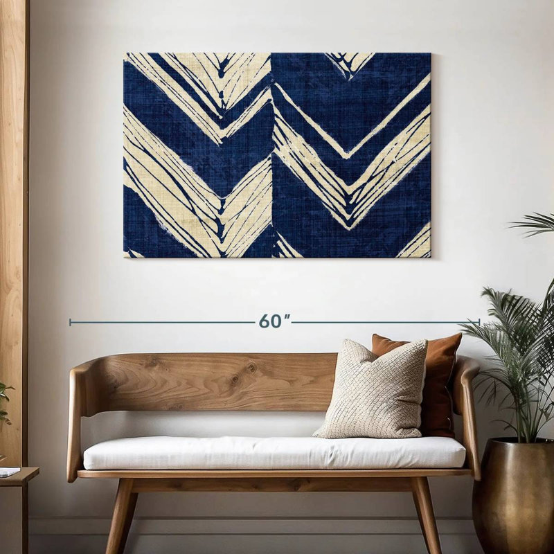 Batik indigo Kerner II, H 30 po x l 45 po