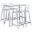 Chrome and Clear 5-piece Bar Set