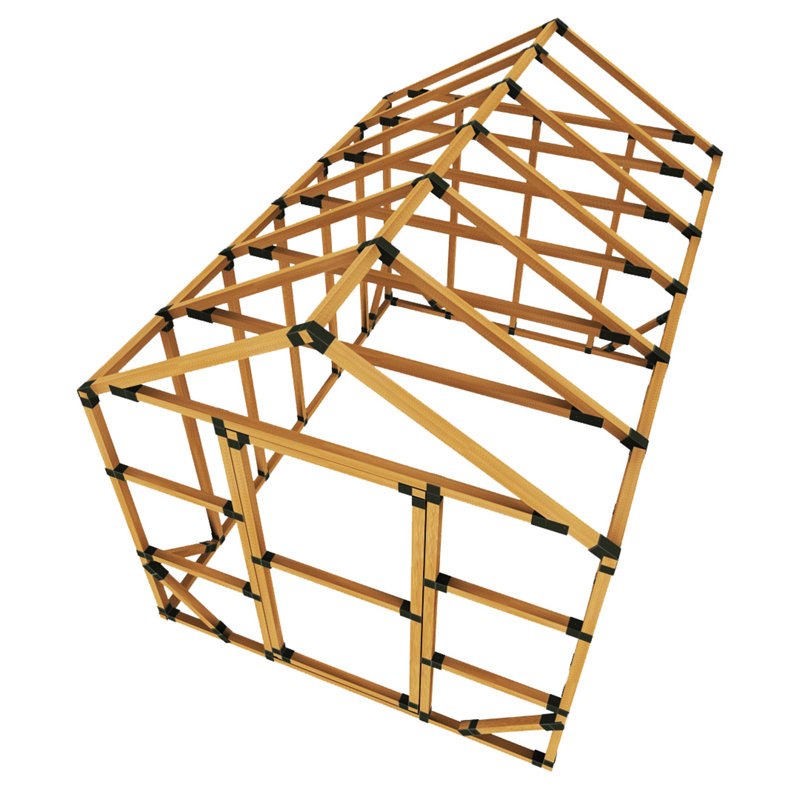 8' W x 12' D DIY Storage Shed Kit