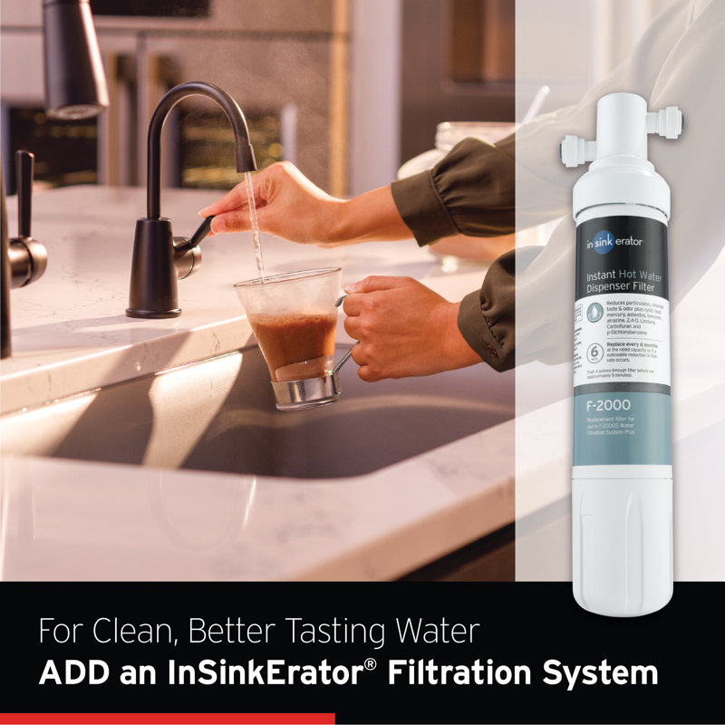 HOT250 Instant Hot Water Dispenser System, Single-Handle 8.21 in. Faucet with 2/3-Gallon Tank, Satin Nickel