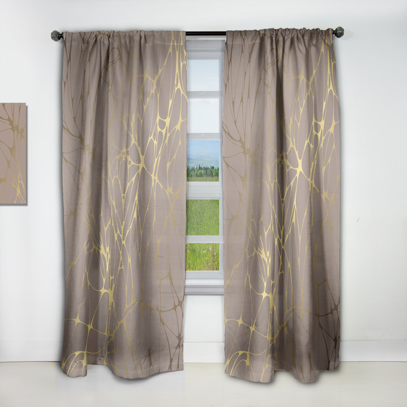 Panneau de rideau simple occultant monochrome Mid-Century, L 52 po x L 120 po