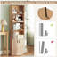 Bibliothèque à 6 niveaux avec portes doubles, bibliothèque de 71 po de hauteur avec 4 cubes ouverts et 3 tablettes réglables, vitrine de style Mid-Century, rangement de plancher moderne pour le salon, le bureau, le chêne