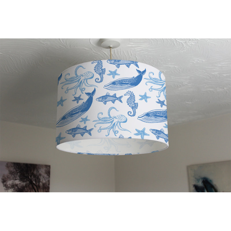 Cotton Drum Lamp Shade ( Uno ), 25cm H x 40cm W x 40cm D