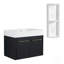 Meuble-lavabo mural de 30 po avec lavabo et support de rangement, lavabo en résine à rebords épais, ensemble KD-1172748687