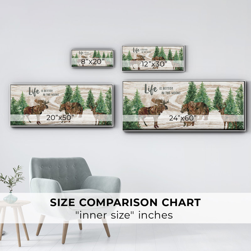 Better in the Woods- Framed Canvas