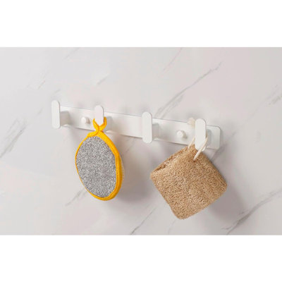 Portemanteaux muraux robustes, portemanteaux en acier inoxydable 304 à 4 crochets