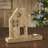 Festive Finds Tealight Holder Wooden Saltbox House w/ Star Natural-1946661362