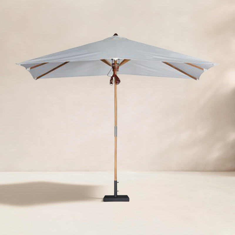 cream rectangular patio umbrella AMMSUN 7ft Fringe Umbrella,Elegant 6.5x10ft Tilting Patio Umbrella Amalfi - Patio Umbrella -