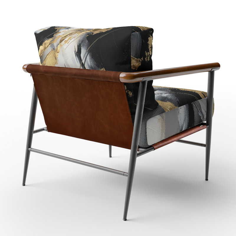 Fauteuil d'appoint rembourré Golden River Wildness, Noir