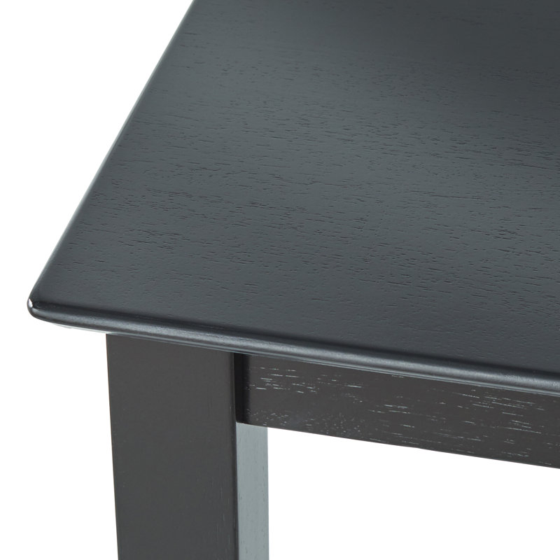 Skiatook Solid Wood Base Dining Table, Black