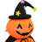 Double Jack-O'-Lantern with Witch Hat Inflatable