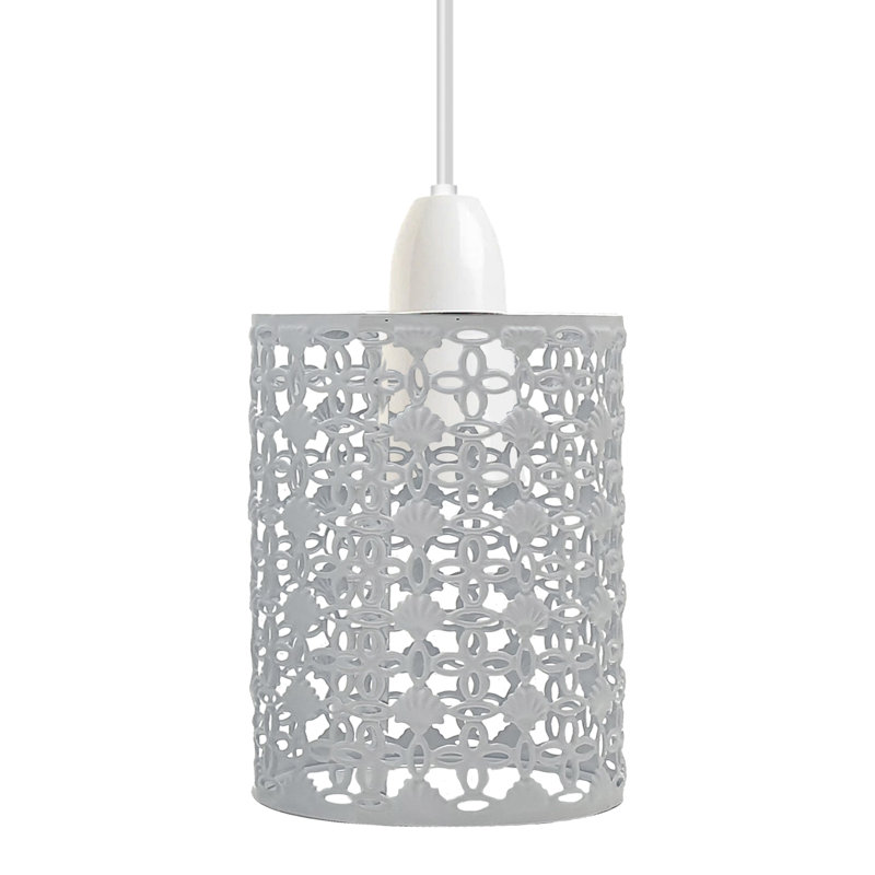 Hallenbeck Metal Drum Lamp Shade ( Screw On ), White