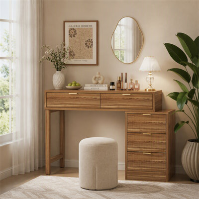 55" Computer Desk, Modern Home Office Desk Study Desk