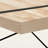 Fella Natural Finish Computer Desk with X-Support Black Metal Leg, 29.81" H X 48.74" W X 23.47" D