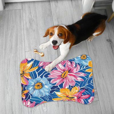 Élégantes fleurs d'automne - Tapis d'alimentation en os 1 pièce