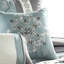  Ensemble d'édredon en microfibre bleu / gris 7 pièces-1879203545
