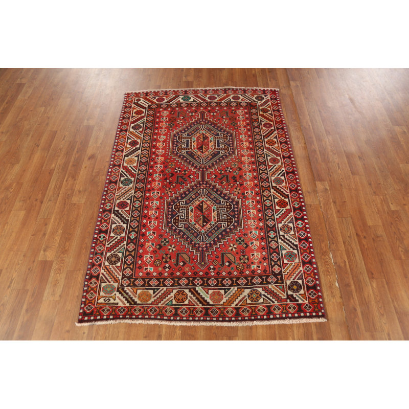 Tapis traditionnel rétro géométrique 4 x 6