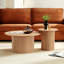Table basse 31,49 pouces, design Mid-Century moderne, finition chêne