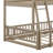 Full XL Over Queen Bunk Bed With Guardrails-887077593