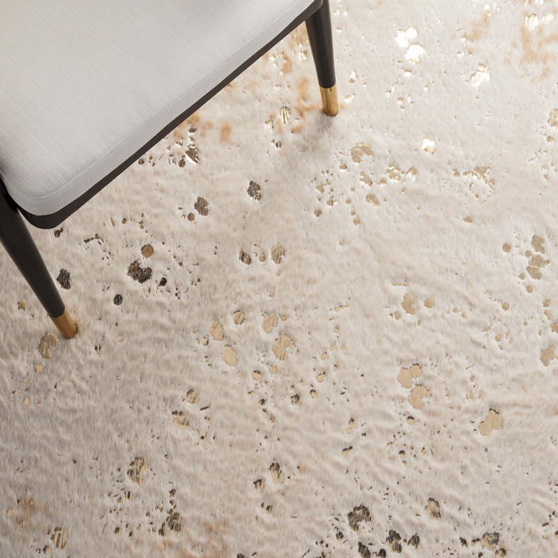 Arbelia Faux Cowhide Performance Rug, Rectangle 5' x 6'5"
