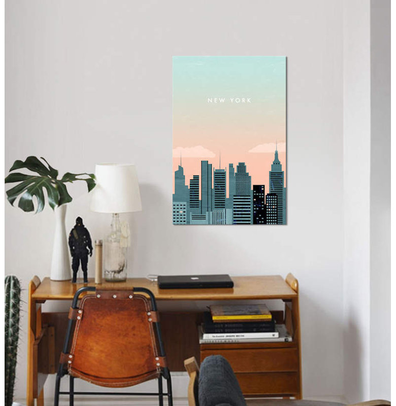 «New York», impression sur toile, H 18 po x l 12 po x P 1,5 po, Pas de tapis, Toile tendue