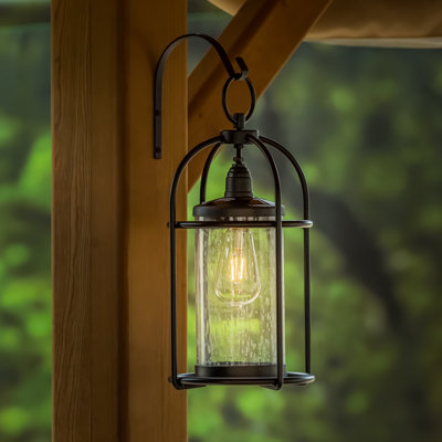 16.54'' Solar Powered Integrated LED Cylinder Lantern