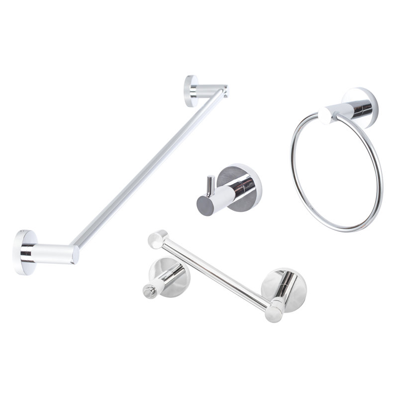 Lugano Series Bath Set, Two Post Pivot, Polished Chrome