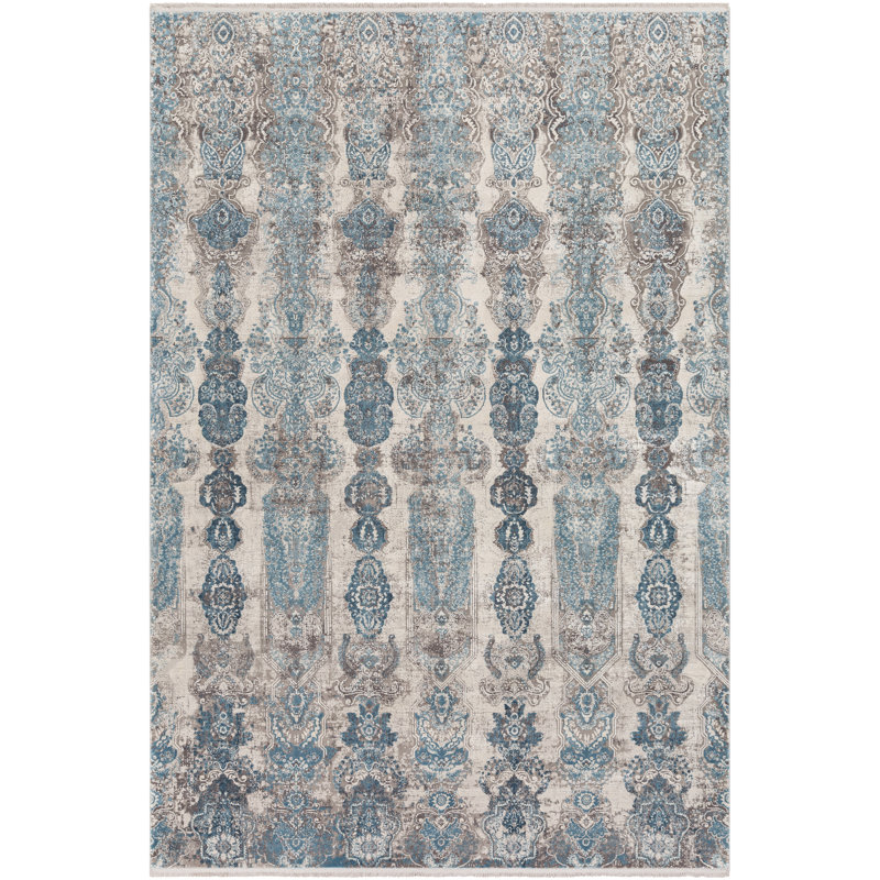 Viscose Oriental Indoor Rug, Rectangle 10' x 14'