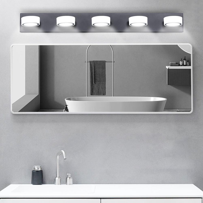 LED Modern Black 5-Light Vanity Lights Fixtures