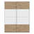 Light oak/White selected