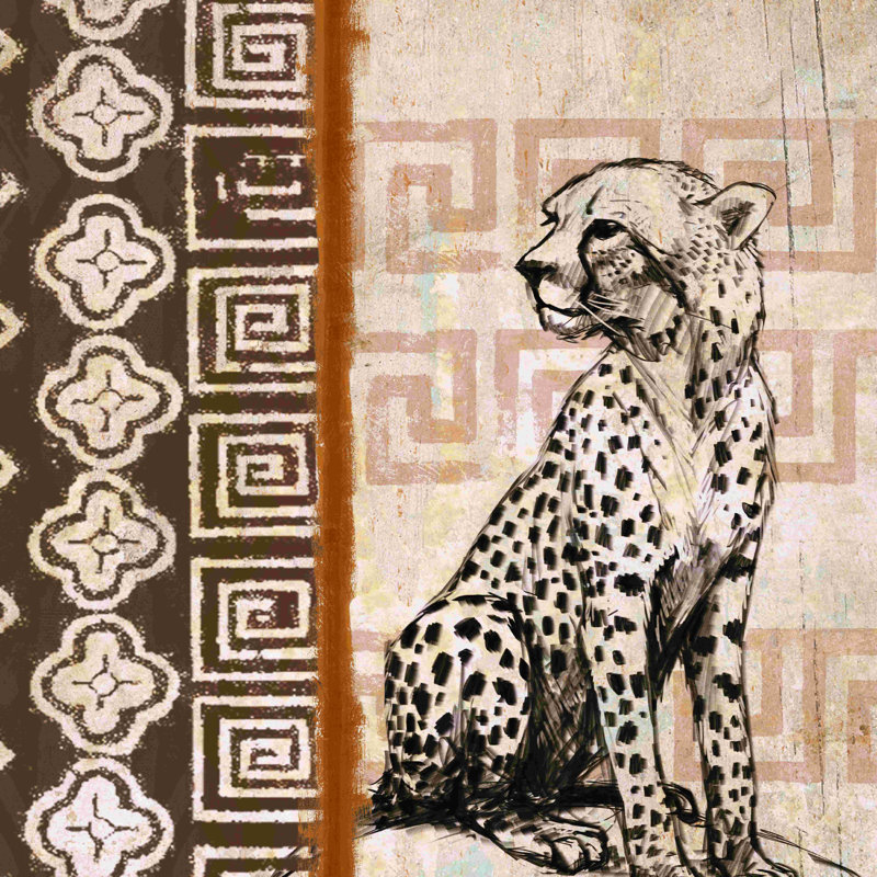 Dapper Cheetah - peinture sur toile tendue, H 36 po x l 36 po
