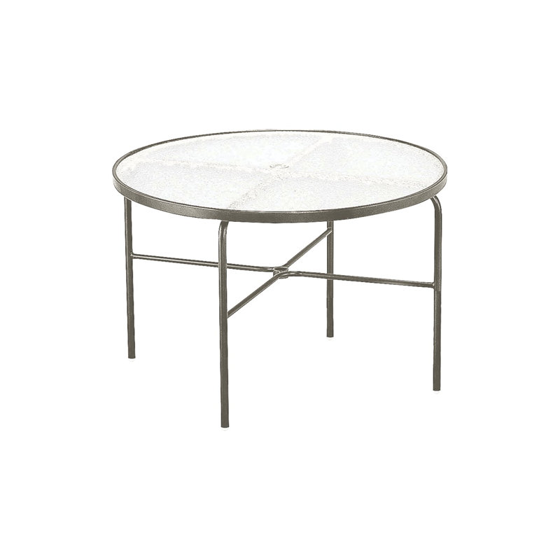 Table de salle à manger ronde en acrylique avec trou, Moka
